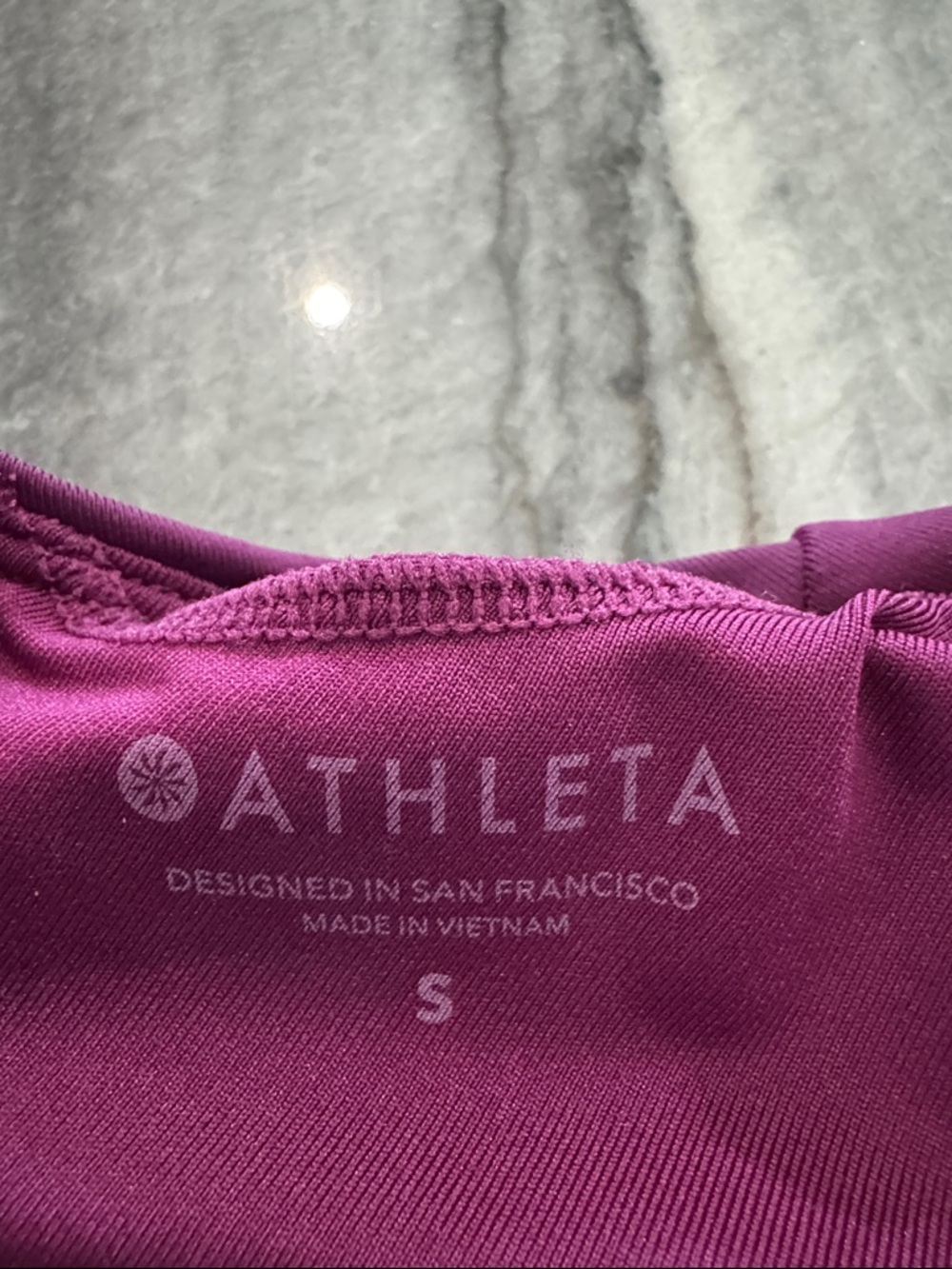 Athleta Triangle Bikini Top D-DD cup "Velvet Plum" Size Small Beach Vacation - Picture 3 of 4